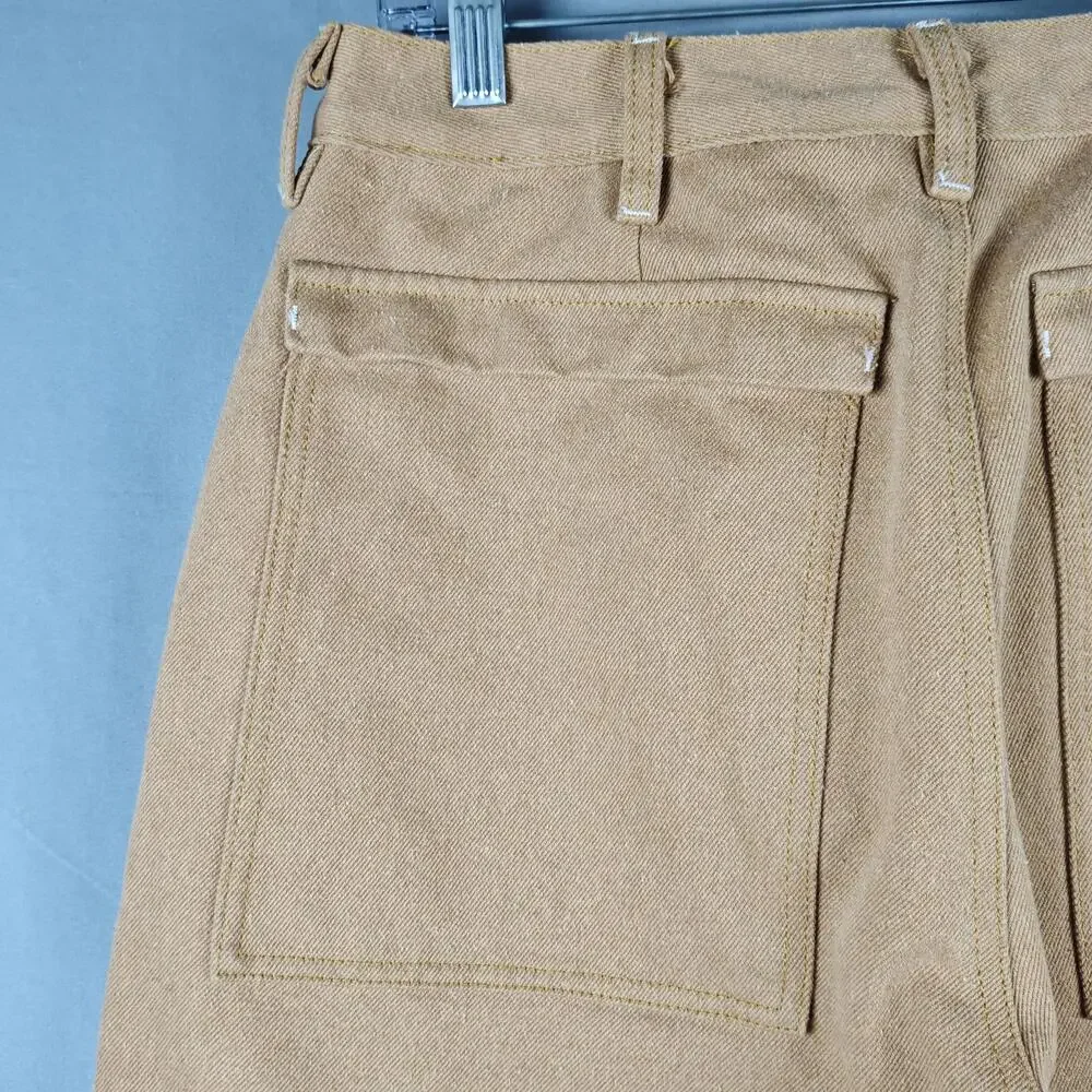Cone Denim Carpenter Pants Mens 36x27 Brown Relaxed Fit Workwear Utility Pockets